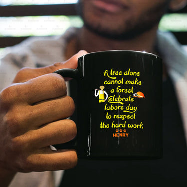 Personalized Dog Gift Idea - Celebrate Labors Day To Respect The Hard Work For Dog Lovers - Black Mug